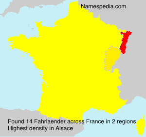Surname Fahrlaender in France Surname Fahrlaender in France