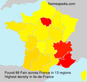 Surname Fain in France