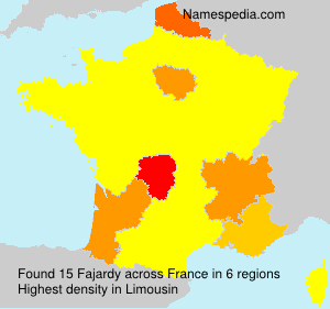 Surname Fajardy in France Surname Fajardy in France