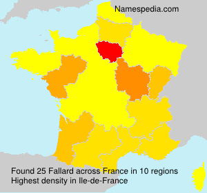Surname Fallard in France Surname Fallard in France