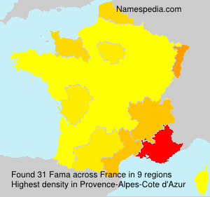Surname Fama in France Surname Fama in France