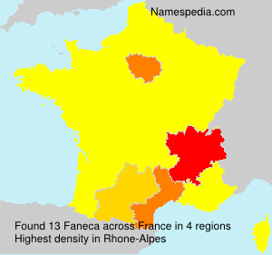 Surname Faneca in France Surname Faneca in France