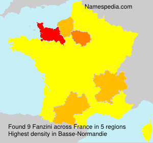 Surname Fanzini in France Surname Fanzini in France