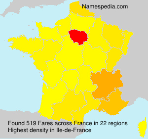 Surname Fares in France Surname Fares in France