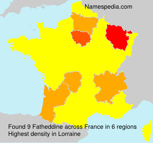 Surname Fatheddine in France Surname Fatheddine in France