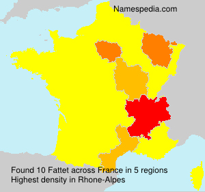 Surname Fattet in France Surname Fattet in France