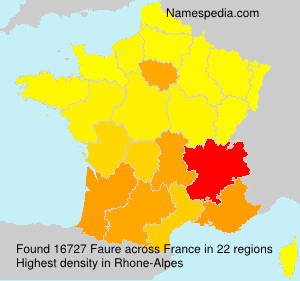 Surname Faure in France Surname Faure in France