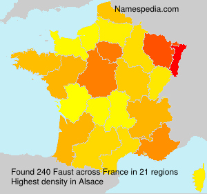 Surname Faust in France Surname Faust in France
