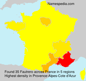 Surname Fautrero in France Surname Fautrero in France