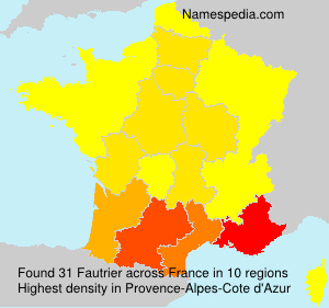 Surname Fautrier in France Surname Fautrier in France
