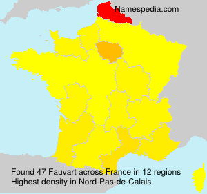 Surname Fauvart in France Surname Fauvart in France