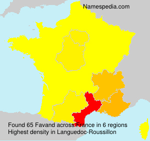Surname Favand in France Surname Favand in France