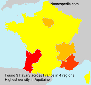 Surname Favary in France Surname Favary in France