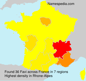 Surname Favi in France Surname Favi in France