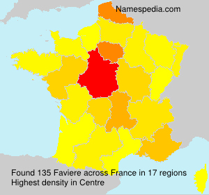 Surname Faviere in France Surname Faviere in France