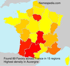 Surname Favory in France Surname Favory in France