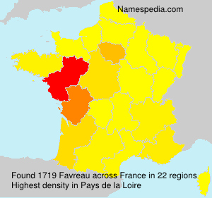 Surname Favreau in France Surname Favreau in France