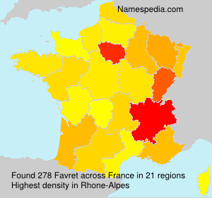 Surname Favret in France Surname Favret in France