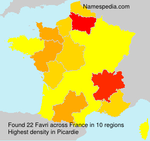 Surname Favri in France Surname Favri in France