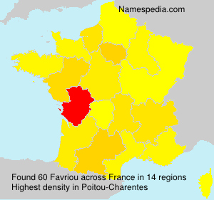 Surname Favriou in France Surname Favriou in France