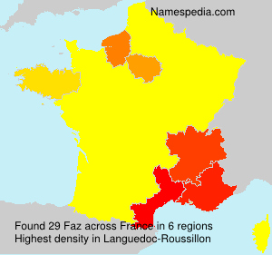 Surname Faz in France Surname Faz in France