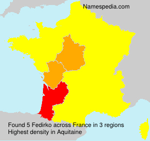 Surname Fedirko in France Surname Fedirko in France