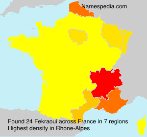 Surname Fekraoui in France Surname Fekraoui in France