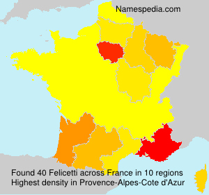 Surname Felicetti in France Surname Felicetti in France