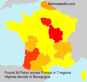 Surname Felon in France Surname Felon in France