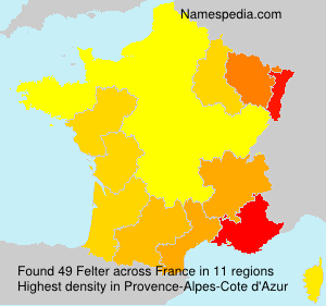 Surname Felter in France Surname Felter in France
