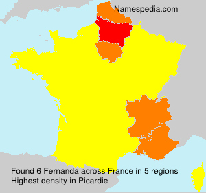 Surname Fernanda in France Surname Fernanda in France