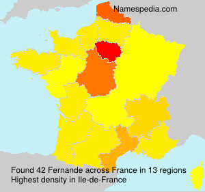 Surname Fernande in France Surname Fernande in France