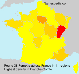 Surname Fernette in France Surname Fernette in France