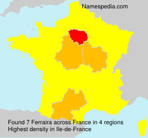 Surname Ferraira in France Surname Ferraira in France