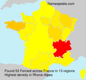 Surname Ferrard in France Surname Ferrard in France