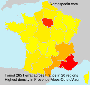 Surname Ferrat in France Surname Ferrat in France