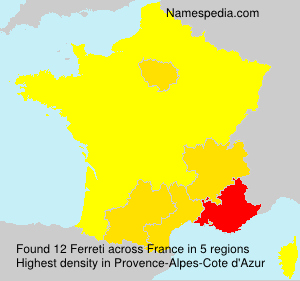 Surname Ferreti in France