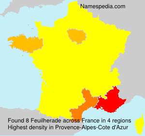 Surname Feuilherade in France Surname Feuilherade in France