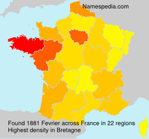 Surname Fevrier in France Surname Fevrier in France