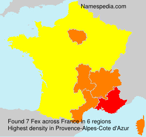 Surname Fex in France Surname Fex in France
