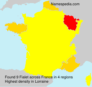 Surname Fialet in France Surname Fialet in France