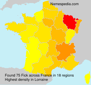 Surname Fick in France Surname Fick in France