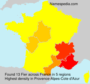 Surname Fier in France Surname Fier in France