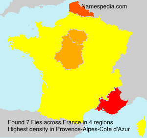 Surname Fies in France Surname Fies in France
