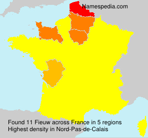 Surname Fieuw in France Surname Fieuw in France