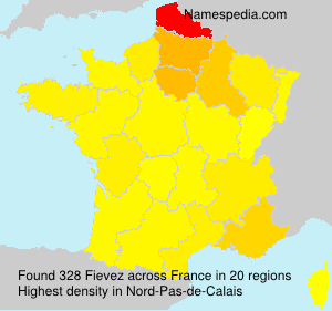 Surname Fievez in France Surname Fievez in France