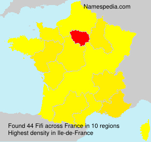 Surname Fifi in France Surname Fifi in France