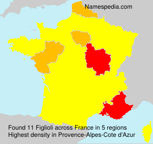 Surname Figlioli in France Surname Figlioli in France
