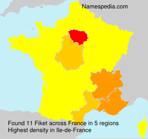 Surname Fiket in France Surname Fiket in France