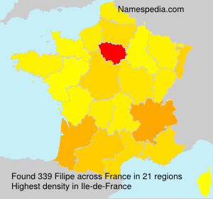 Surname Filipe in France Surname Filipe in France